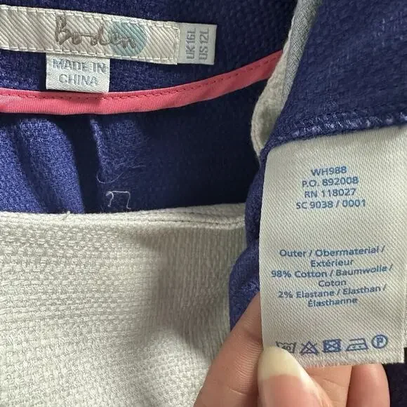 Boden Anthropologie Colorblock Blue Dress Pockets Career Sz 12 Business Stretchy - Picture 6 of 12